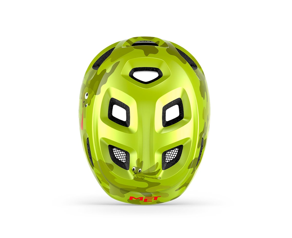 MET Hooray gyermek kerékpáros sisak [fényes lime-kaméleon, 46-52 cm (XS)]