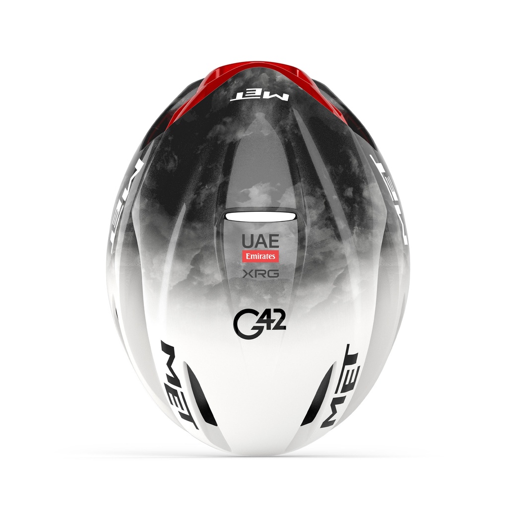 MET Manta Mips UAE Team Edition 2025 kerékpáros sisak [fehér-szürke-piros, 58-61 cm (L)]