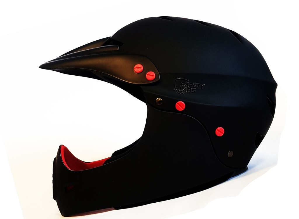 Safety Labs Stamina fullface kerékpáros sisak [matt fekete-piros, 58-61 cm (L)]