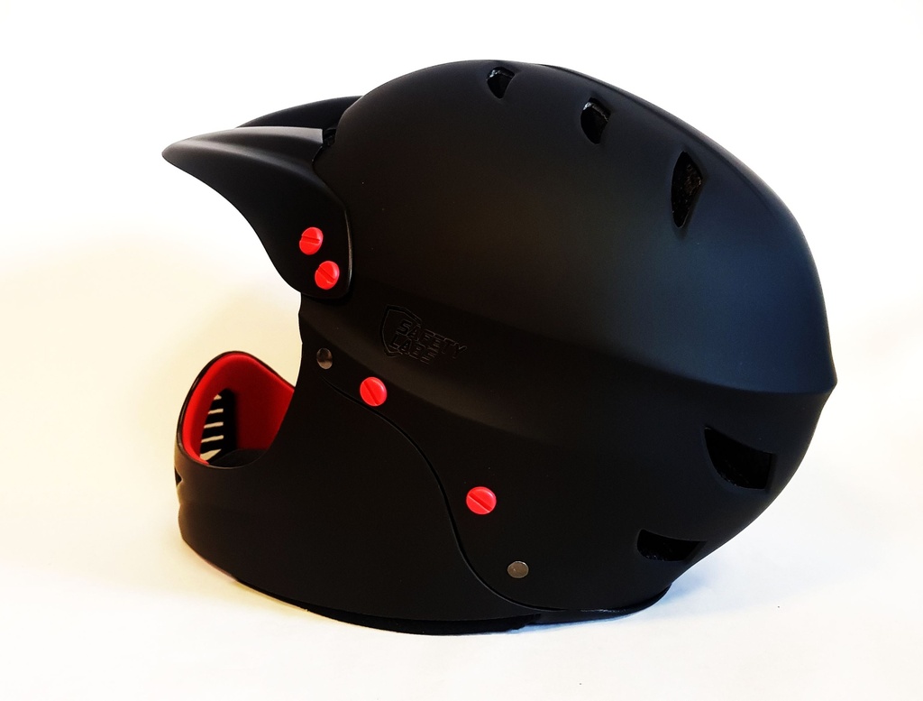 Safety Labs Stamina fullface kerékpáros sisak [matt fekete-piros, 58-61 cm (L)]