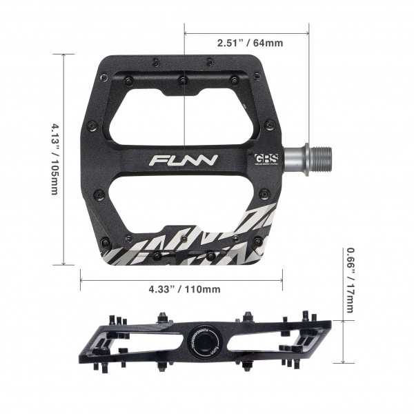 FUNN PD-22 Funndamental DH/BMX pedál [fekete]
