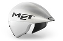 MET Drone Wide Body II időfutam kerékpáros sisak [metál fehér, 55-58 cm (M)]