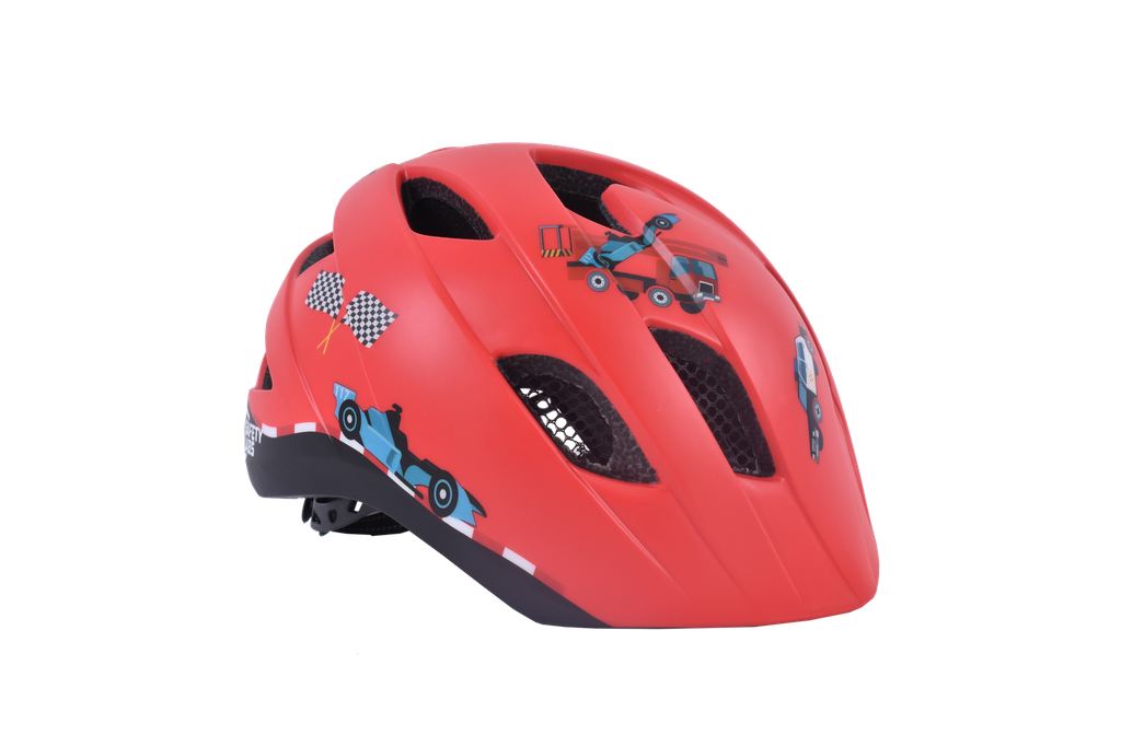 Safety Labs Dino Light gyermek kerékpáros sisak [piros, 48-53 cm (S)]