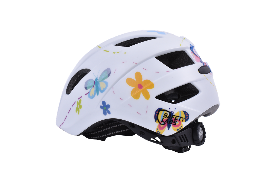 Safety Labs Fiona Light gyermek kerékpáros sisak [fehér pillangós, 48-53 cm (S)]