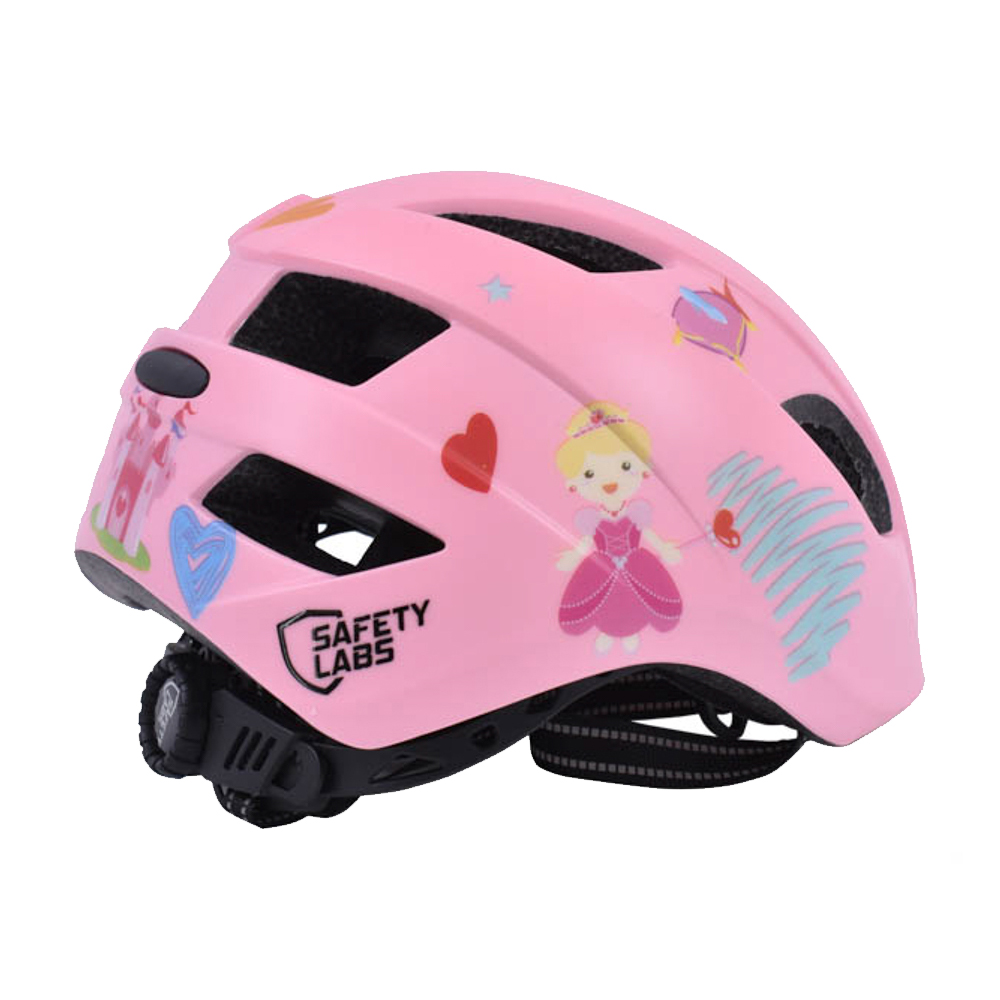 Safety Labs Fiona Light gyermek kerékpáros sisak [rózsaszín hercegnős, 48-53 cm (S)]