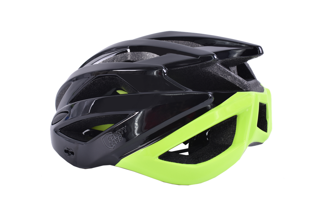 Safety Labs Juno kerékpáros sisak [fényes fekete-sárga, 55-58 cm (M)]