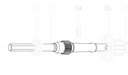 Sturmey Archer HSA539 AWC 163,2mm hátsó tengely