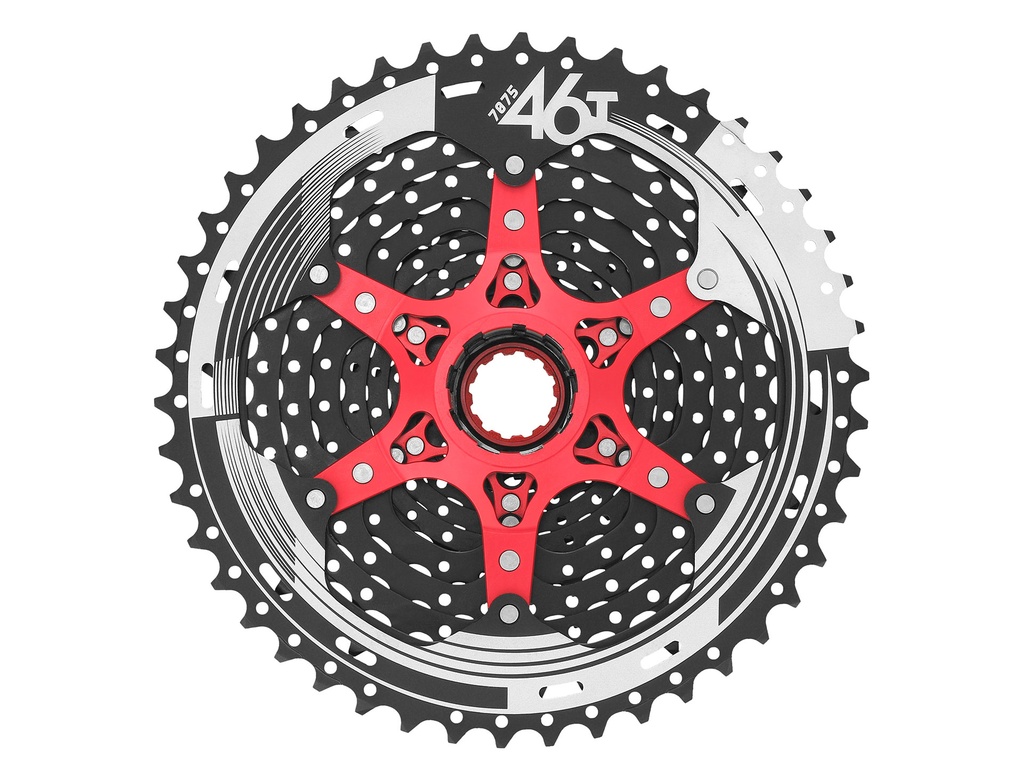 Sunrace CSMX8 11AZ 11 sebességes fogaskeréksor [fekete-piros, 11-51]