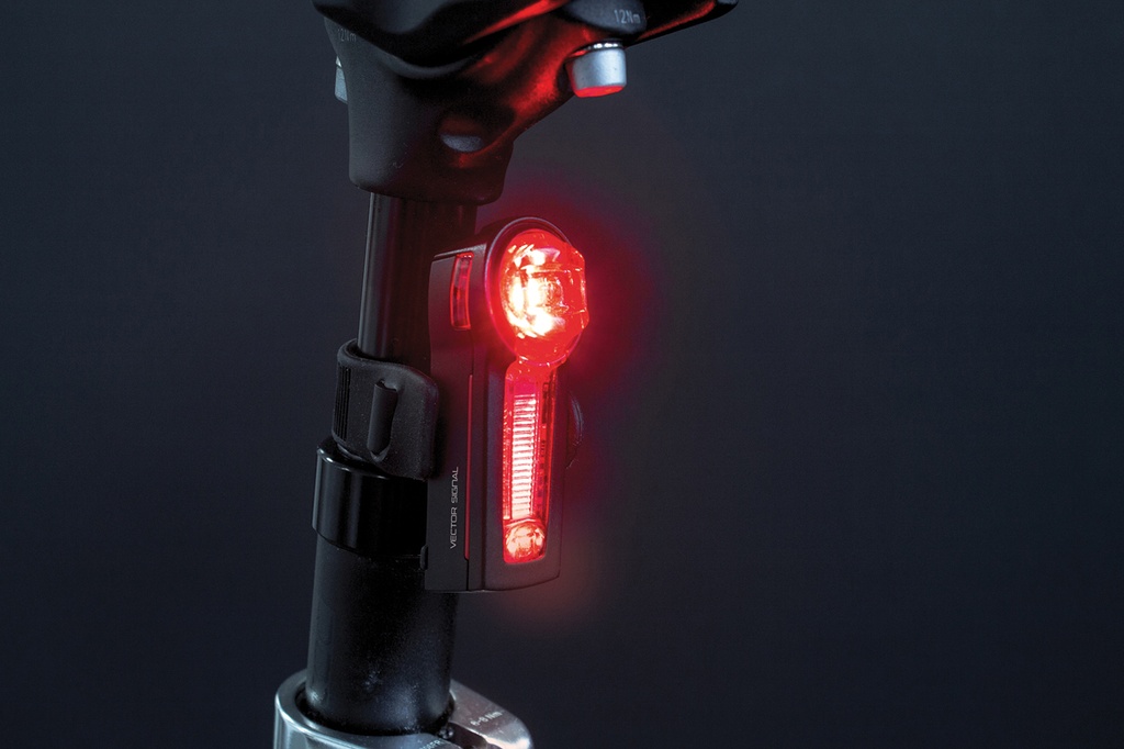 Trelock LS 480 LIGHTHAMMER 80 + LS 740 VECTOR Rear Signal akkumulátoros első+hátsó lámpa szett