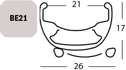 FELNI 29"/622 32L EXAL BE21 6,5MM SZELEP SZIMPLA SZEG TÁRCSAFÉK FEKETE 620g{4/4}