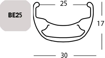 FELNI 26" 36L EXAL BE25 6,5MM SZELEP SZIMPLA SZEG. TÁRCSAFÉKES FEKETE 560g{4/4}