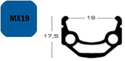 FELNI 26" 36L EXAL MX19 6,5MM SZELEP SZIMPLA SZEGECS EZÜST 535g{4/4}