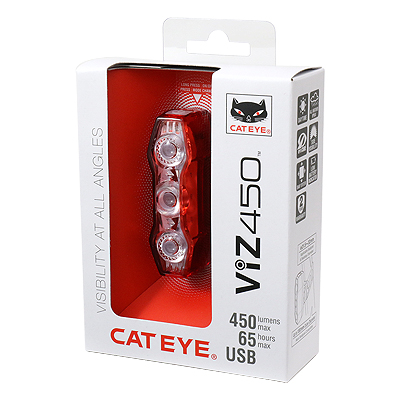 LÁMPA CATEYE HÁTSÓ VIZ450 TLLD820R 4FUNK/3LED USB TÖLT{2/4-10/10}