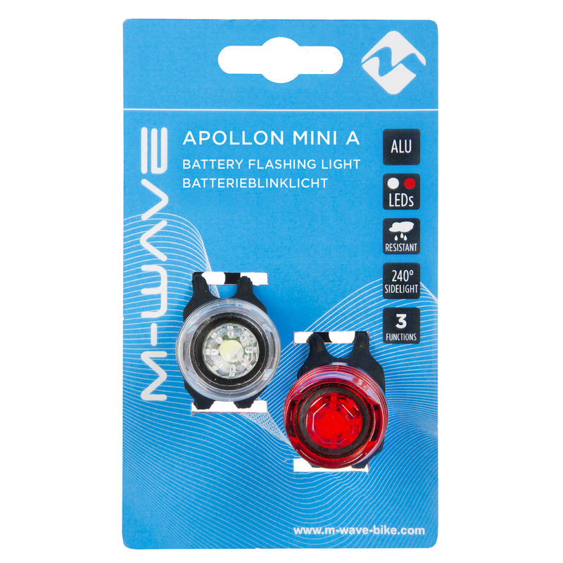 VILLOGO SZETT >APOLLON MINI< ALU FKT+LM M-WAVE LÁMPA VILLOGO SZETT 1-1LED 2FUNK ALU HÁZ