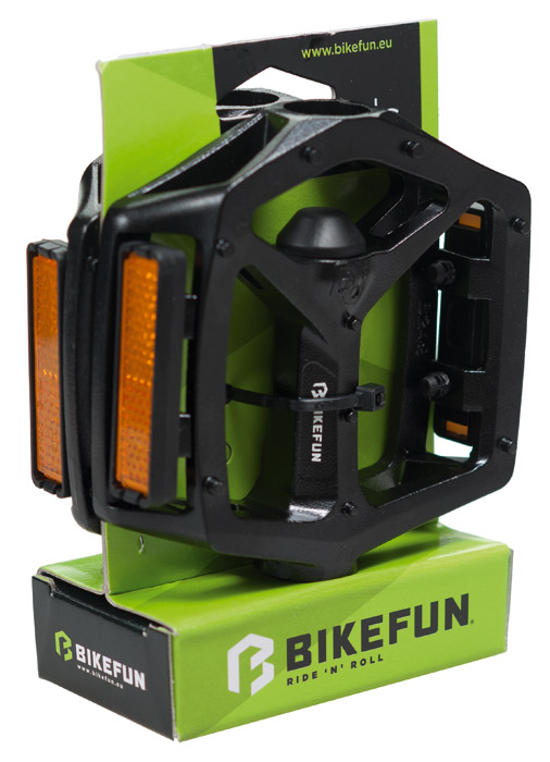 Pedál BIKEFUN JUMP alu fekete - B249DU-BLK