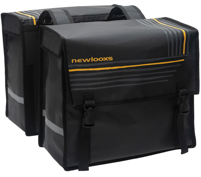 KERÉKPÁROS TÁSKA NEWLOOXS BISONYL BASIC BASIC FEKETE 46L 38X36X17CM(X2)