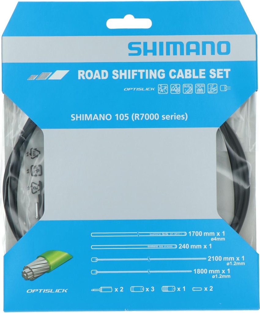 SHIMANO OPTISLICK SHIFT CABLE SET FOR R7000 (OT-RS900 IS INCLUDED) BLACK