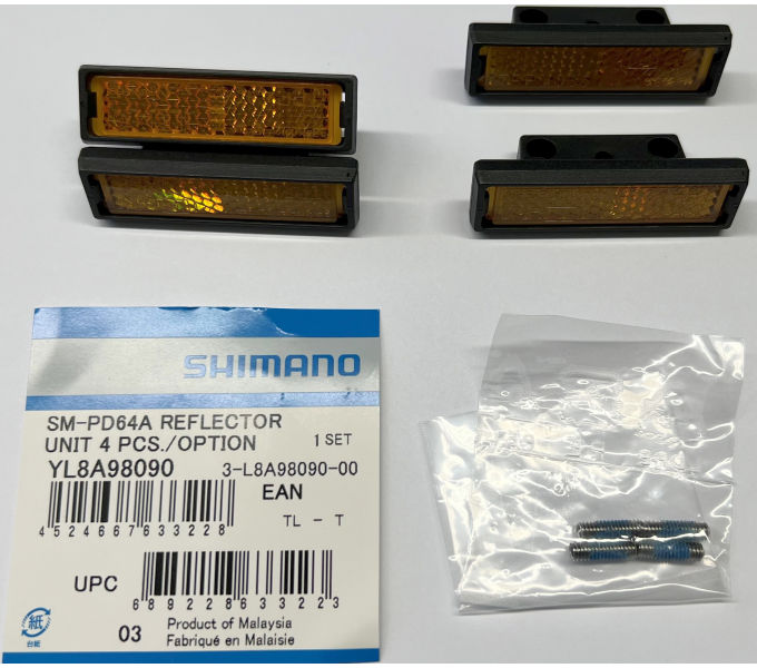 SHIMANO SM-PD64A REFLECTOR UNIT 4 PCS./OPTION