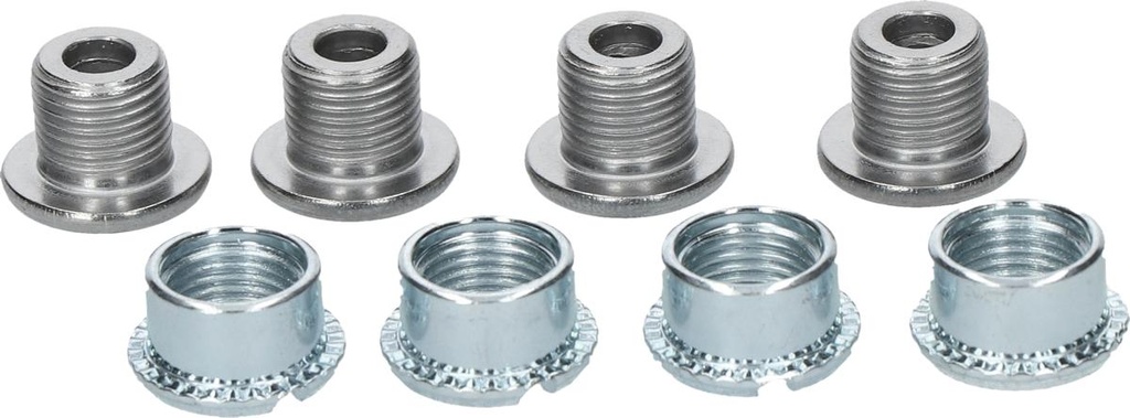 SHIMANO FC-M4050 OUTER GEAR FIXING BOLT/NUT M8X7/1UNIT=4PCS &NUT 1UNIT=4PC