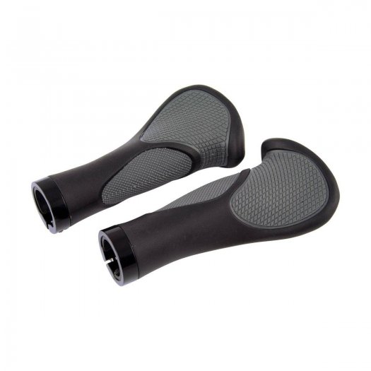 KORMÁNYMARKOLAT LONGUS ANATOMIC MTB DUALCOMPOUND CSAVAR 140MM FEKETE/SZÜRKE{5/4}