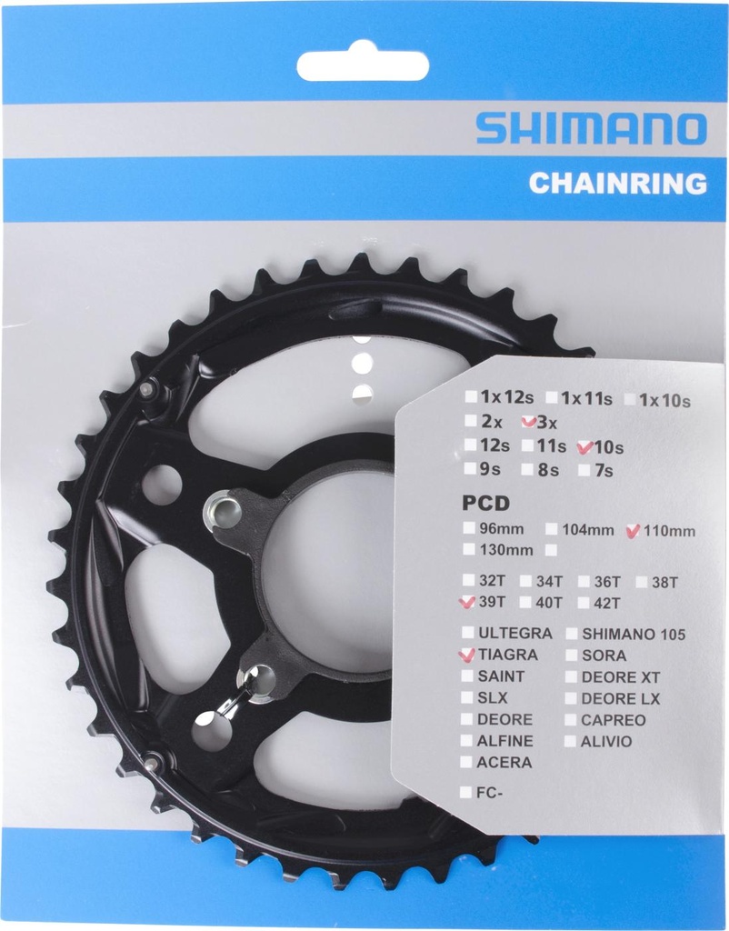 SHIMANO FC-4703 CHAINRING 39T-MM W/NUT & HOLDER