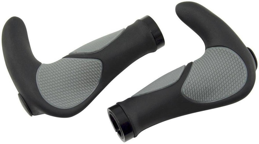 Longus Ergobull kormányvég anatómiás markolattal 140 mm fekete/szürke