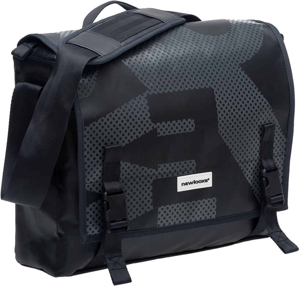 KÉZITÁSKA NEWLOOXS POSTINO BISONYL FEKETE/SZÜRKE 14L 38X30X12CM