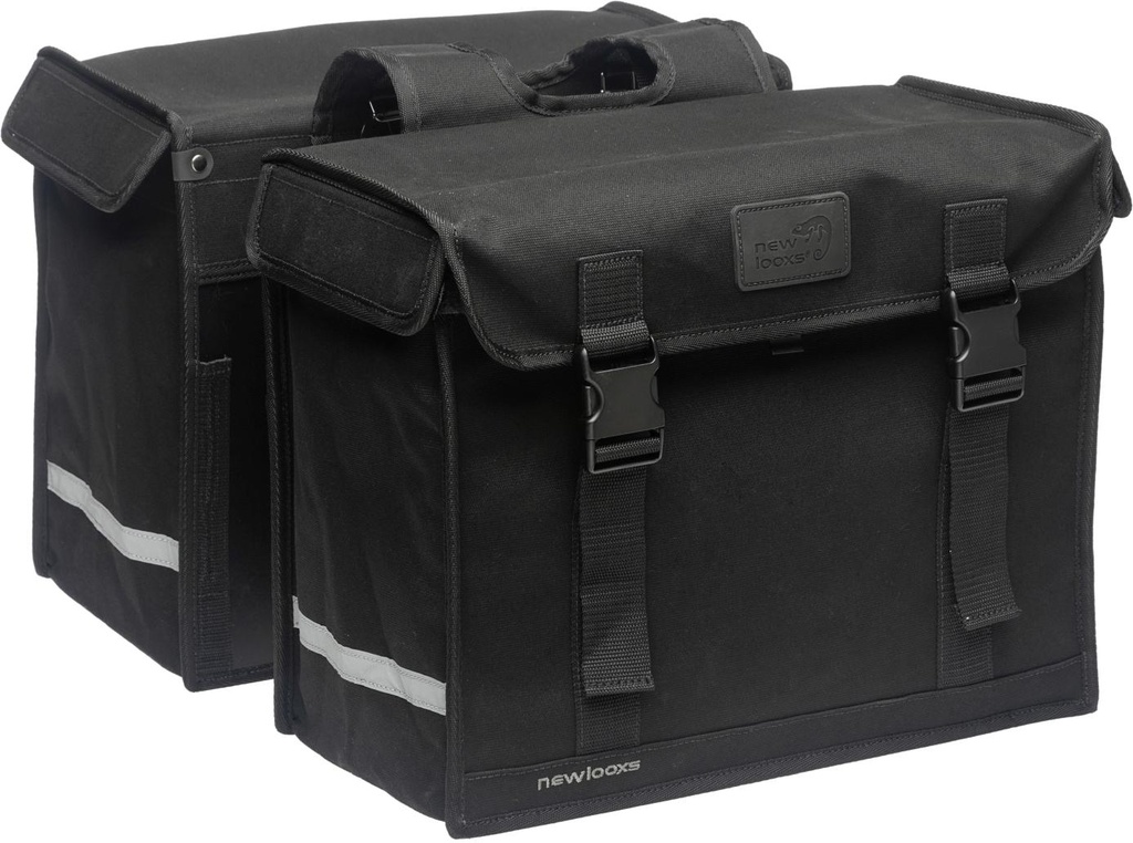 KERÉKPÁROS TÁSKA NEWLOOXS CAMPING DUPLA BASIC FEKETE 66L 43X35X22CM(X2)