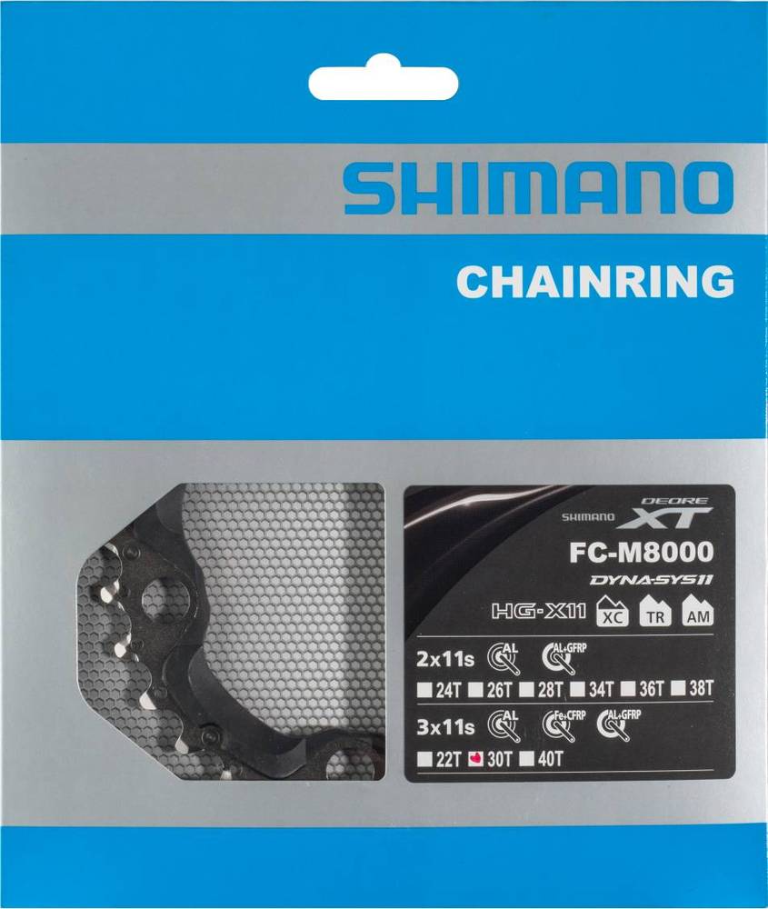 SHIMANO FC-M8000 Chainring 30T-BA for 40-30-22T