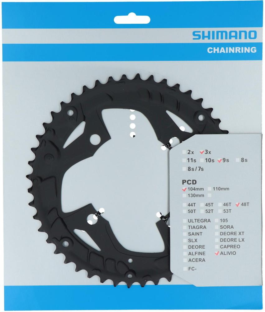 SHIMANO FC-T4060 CHAINRING 48T FOR 48-36-26T BLACK FOR CHAIN GUARD