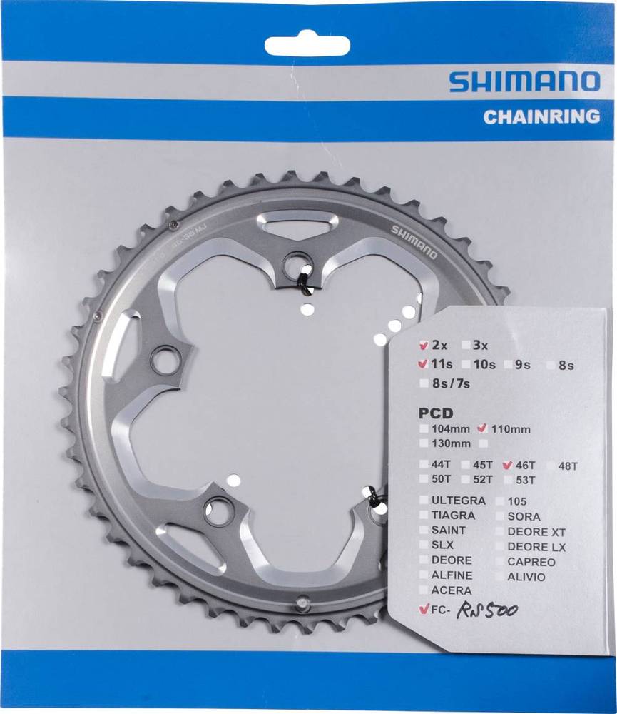 SHIMANO FC-RS500 CHAINRING 46T-MJ SILVER 110MM