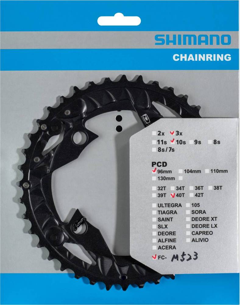 SHIMANO FC-M523 CHAINRING 40T-AN(BLACK) FOR CHAIN GUARD