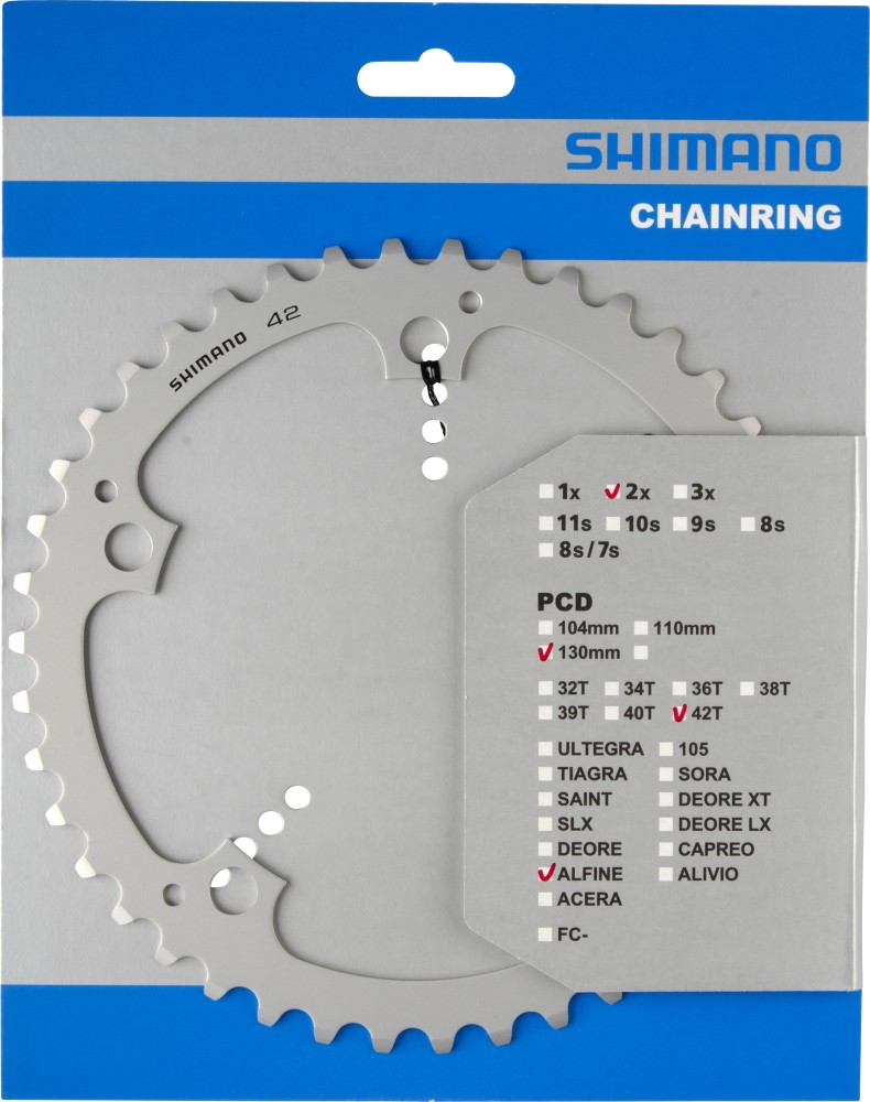 SHIMANO FC-S501CHAINRING 42T SILVER 130MM