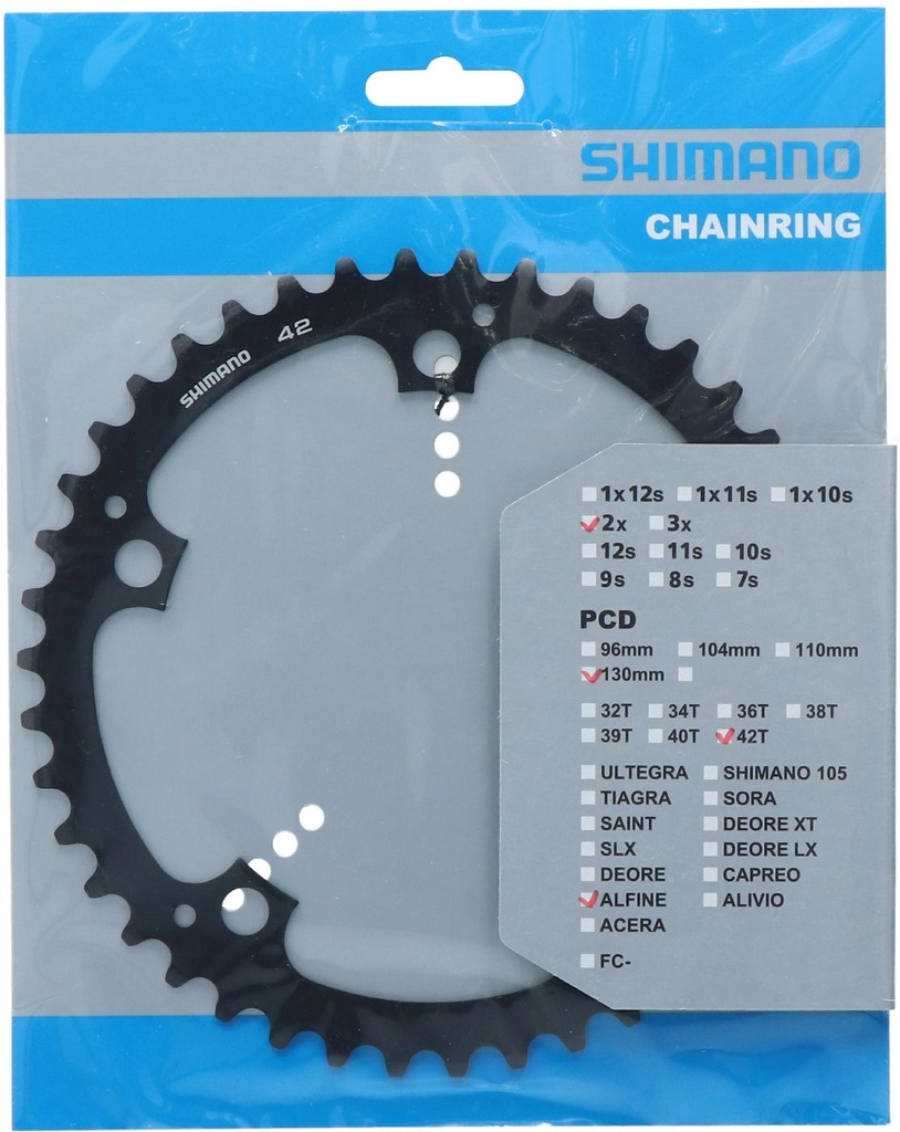 SHIMANO FC-S501CHAINRING 42T BLACK 130MM