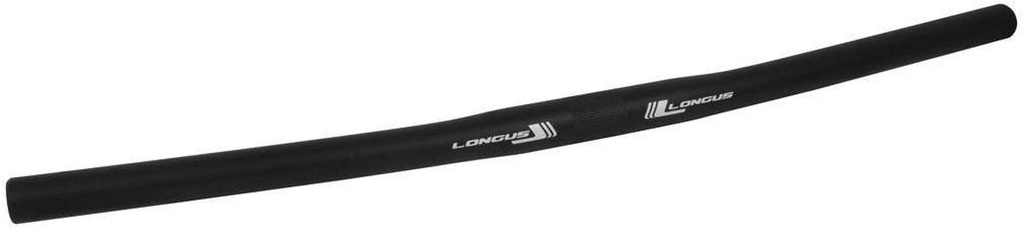 Longus Strait alumínium MTB egyenes kormány 660 mm 25,4 mm 6° fekete