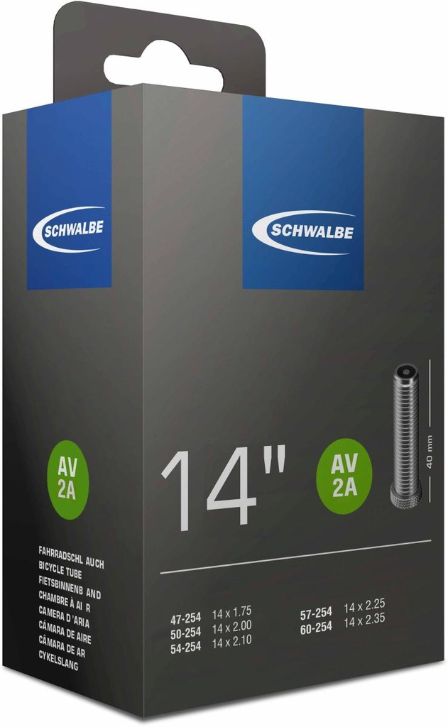 BELSŐ SCHWALBE 14 AV2A 14x1,75-2,35 40MM 80g {25/7}