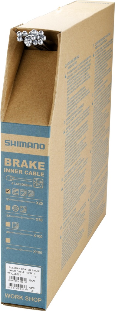 SHIMANO POLYMER COATED BRAKE INNER CABLE 2000 1SET 20PCS