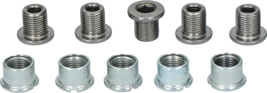 SHIMANO FC-2450 GEAR FIXING BOLT(M8 x 8.5) & NUT(5 SETS)