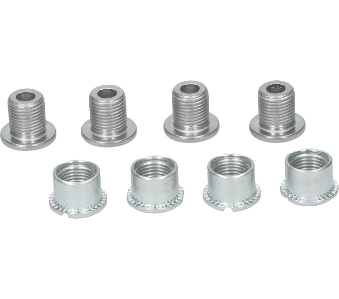 SHIMANO FC-T521 48-36T DOUBLE GEAR FIXING BOLT (M8 x 8.5) & NUT (4 SETS)