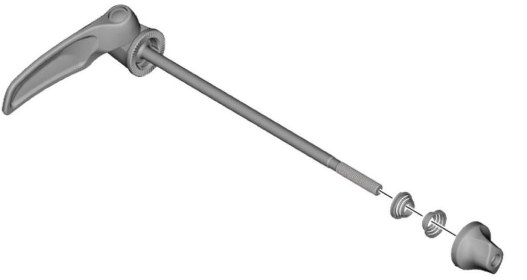 SHIMANO FH-T610 COMPLETE QUICK RELEASE 173MM (6-13/16")