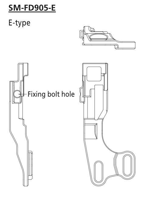 SHIMANO ADAPTER FOR FD MOUNT, SM-FD905-E, E TYPE MOUNT, IND.PACK