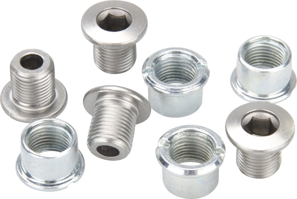 SHIMANO FC-M552 DOUBLE GEAR FIXING BOLT M8X8.5 & NUT 4SETS