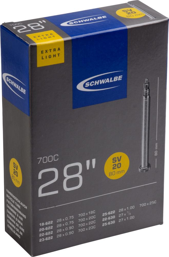 BELSŐ SCHWALBE 622 SV20 622/630-18/25 EXTRA LIGHT 80MM 65g {25/7}