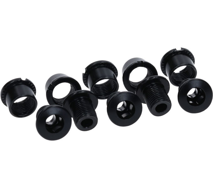 SHIMANO FC-S500 GEAR FIXING BOLT(BLACK/M8X8.5) & NUT(5SETS)