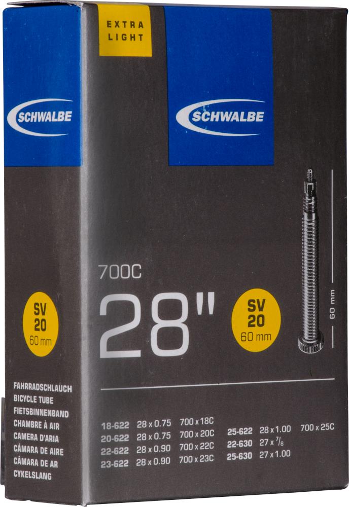 BELSŐ SCHWALBE 622 SV20 622/630-18/25 EXTRA LIGHT 60MM 65g {25/7}