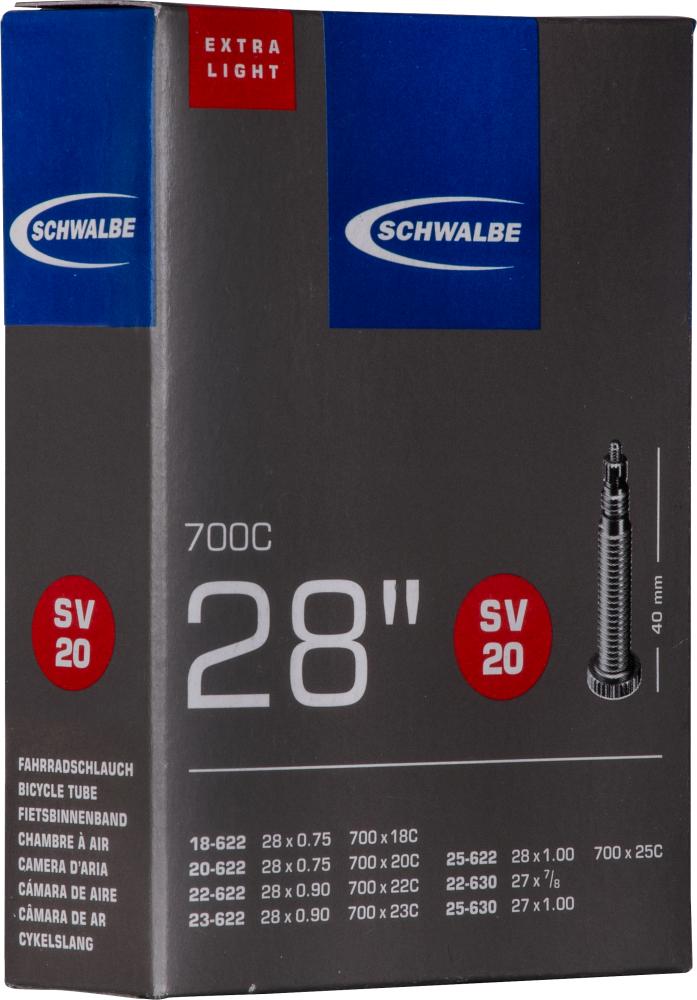 BELSŐ SCHWALBE 622 SV20 622/630-18/25 EXTRA LIGHT 40MM 65g {25/7}