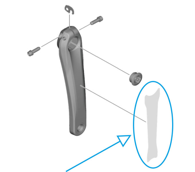 SHIMANO FC-M8100 PROTECTION STICKER FOR CRANK ARM 160 MM (2 PCS.)