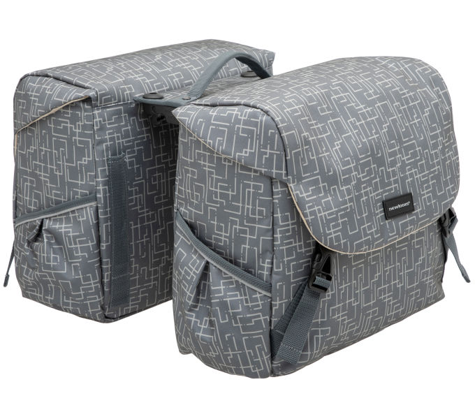 KERÉKPÁROS TÁSKA NEWLOOXS MONDI JOY DUPLA IVY SZÜRKE 38L 37X26X32CM(X2)