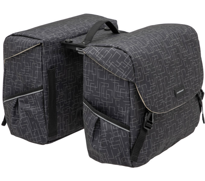 KERÉKPÁROS TÁSKA NEWLOOXS MONDI JOY DUPLA IVY FEKETE 38L 37X26X32CM(X2)