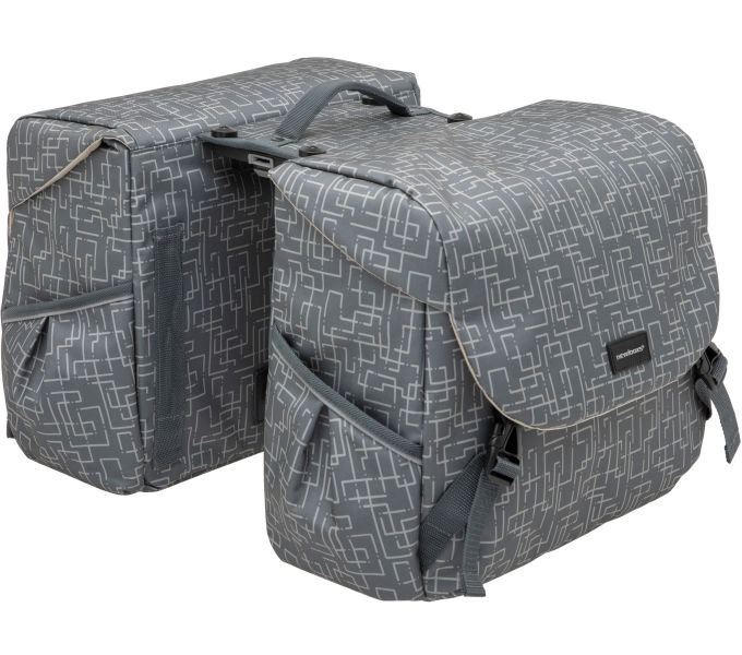 KERÉKPÁROS TÁSKA NEWLOOXS MONDI JOY DUPLA IVY SZÜRKE 38L 37X26X32CM(X2)